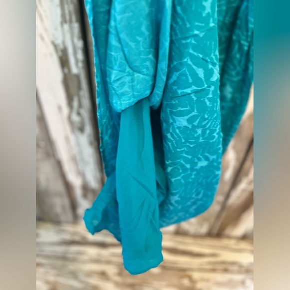 Lane Bryant One Shoulder Ruffle Dress Blue Floral NWT size 14 - Picture 6 of 7